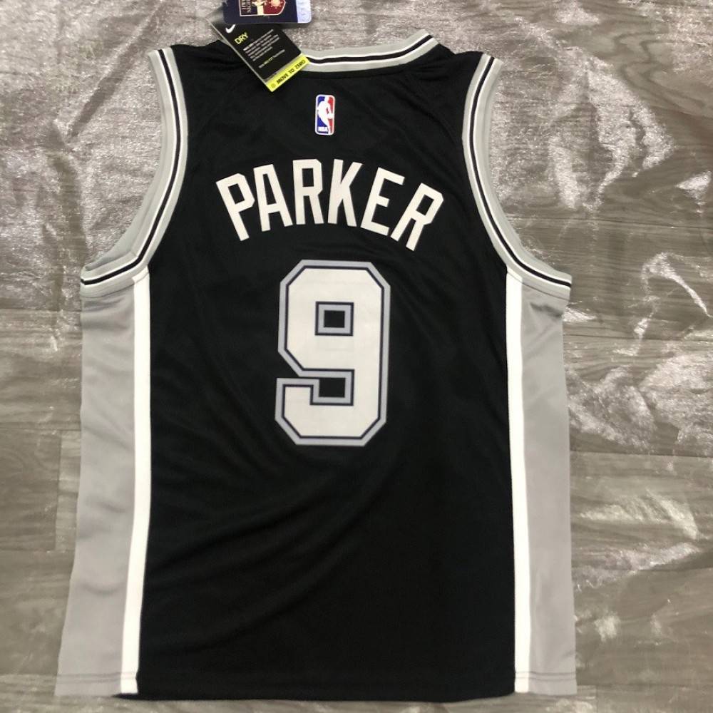 Men's San Antonio Spurs Tony Parker #9 Black 2020/21 Swingman Jersey - Icon Edition-Pro Kit Vault | Brand New 26/27 Sports Jerseys